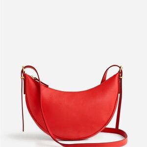 Madewell Red Crescent Leather Crossbody NWT